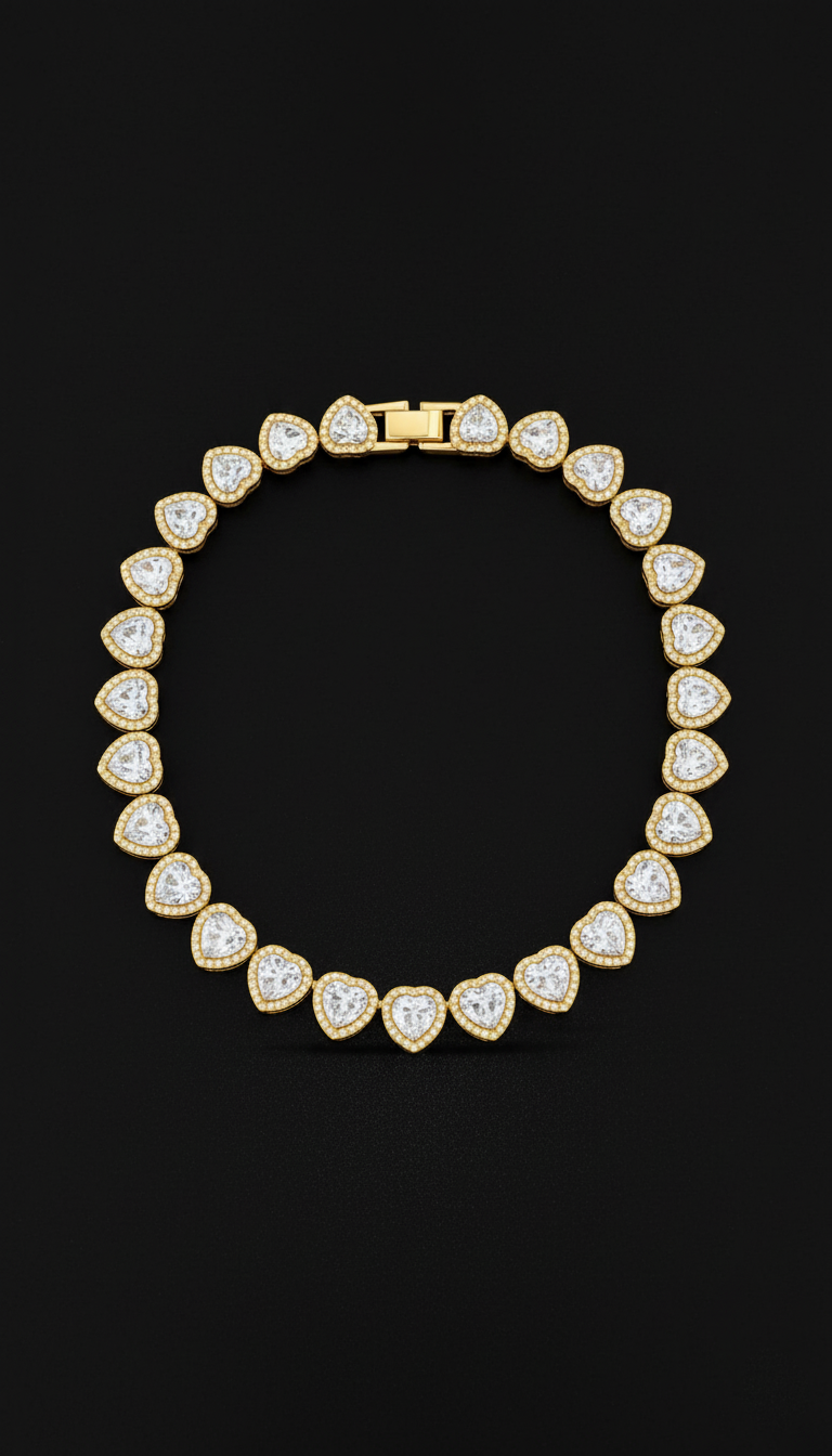 Crystal Hearts Necklace