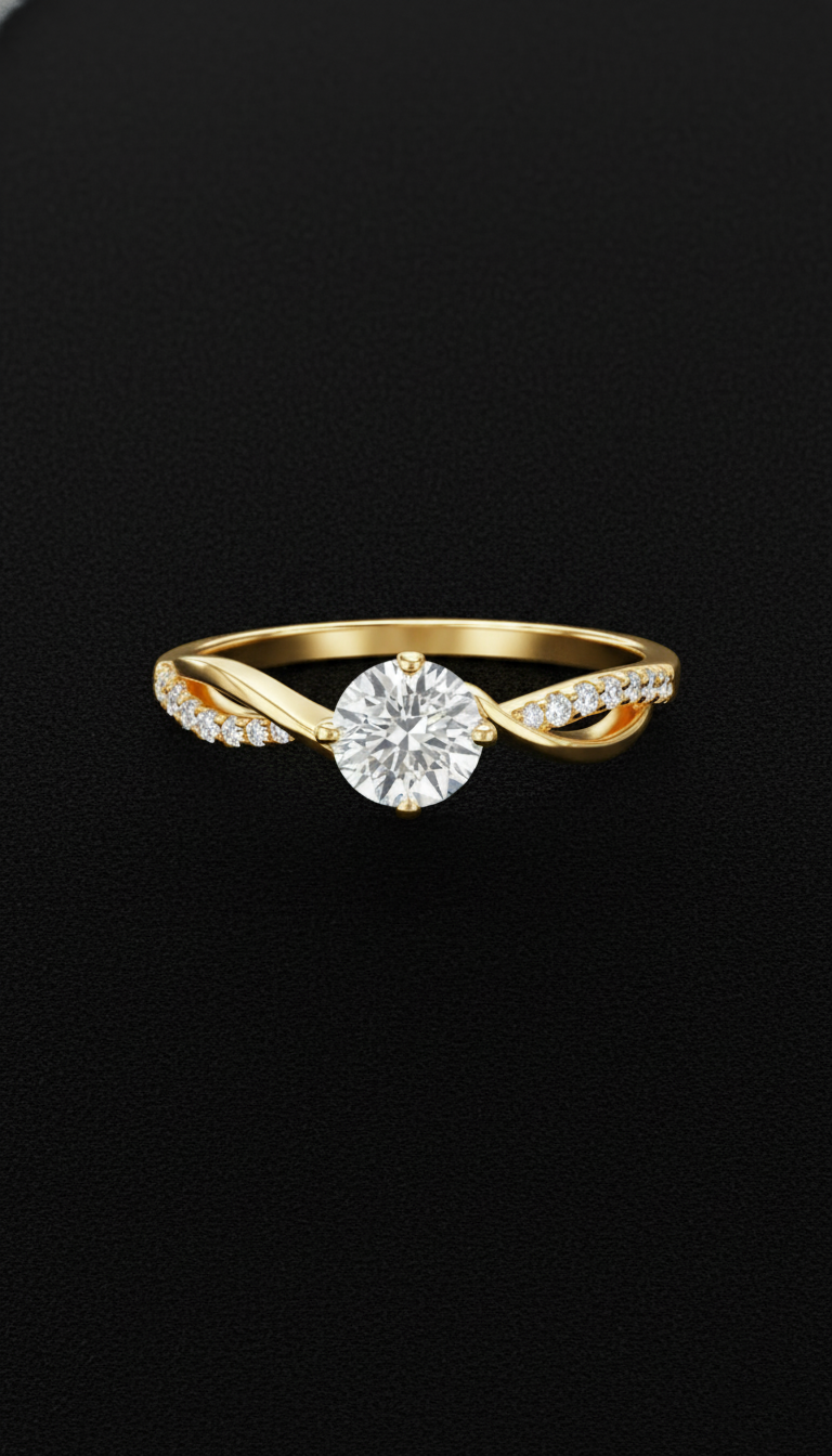 Twirling Brilliance Ring