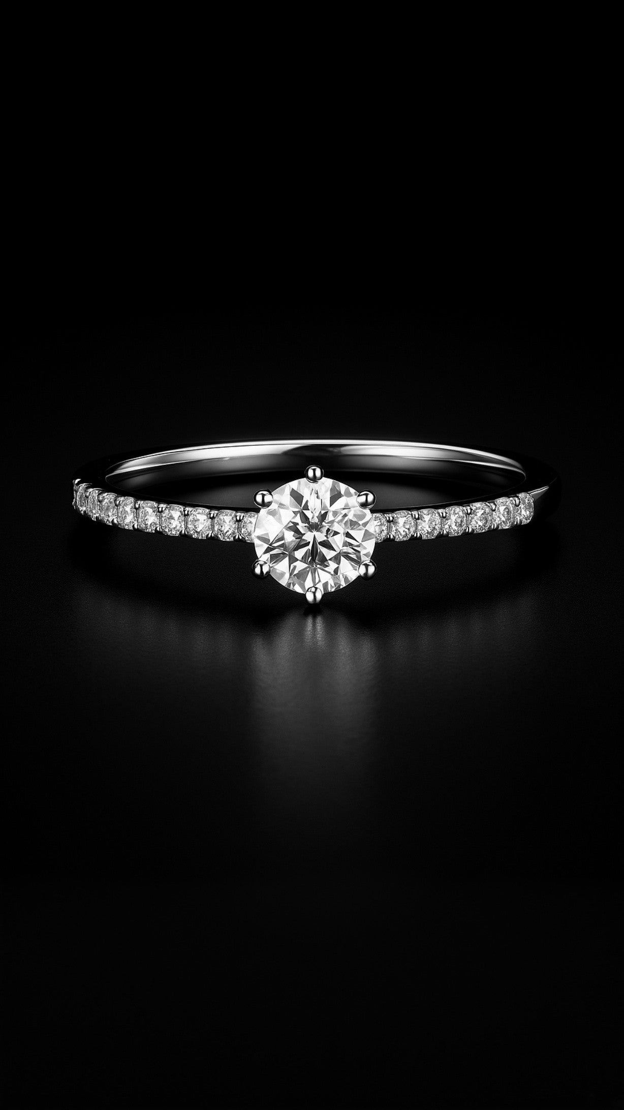 Anillo de cascada de diamantes