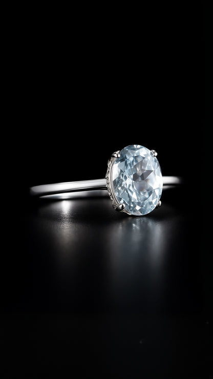 Aquamarine Radiance Ring