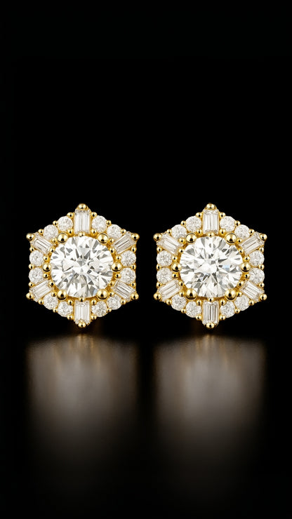 Space Snowflake Earrings