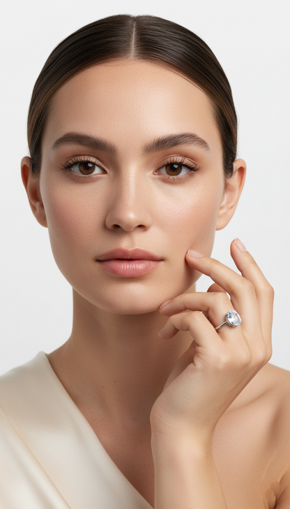 Aquamarine Radiance Ring