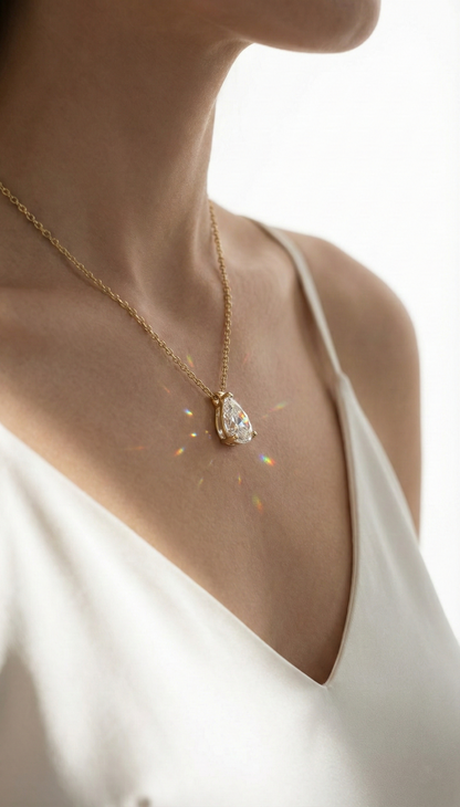 Moonlit Teardrop Necklace