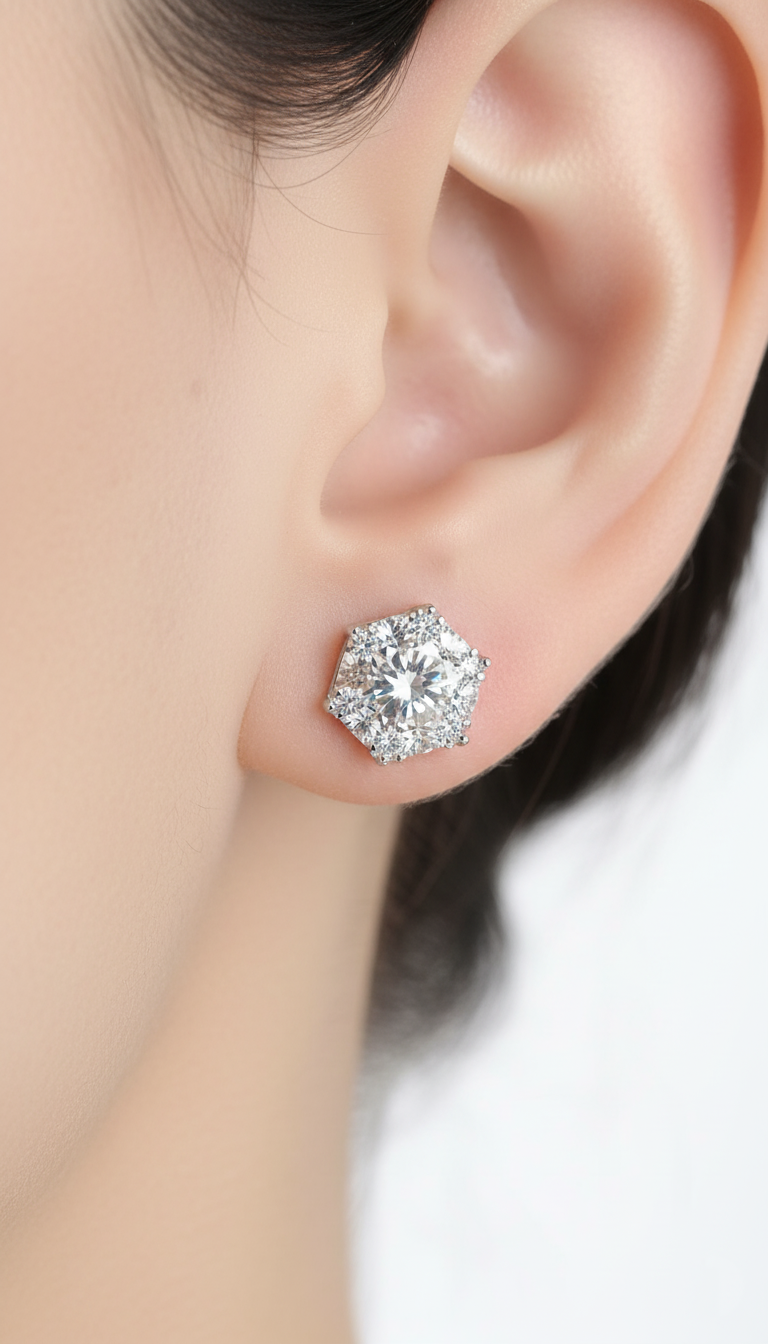 Space Snowflake Earrings