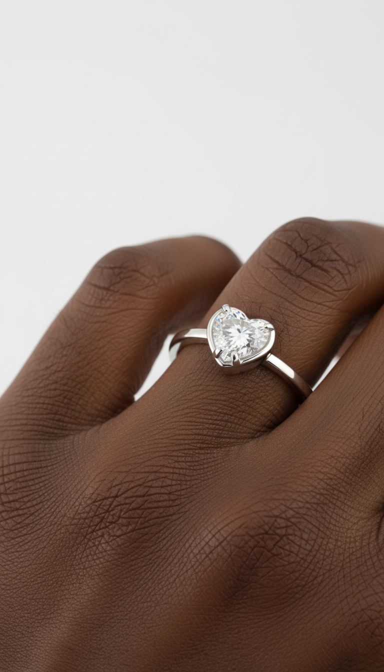 Anillo de corazón etéreo