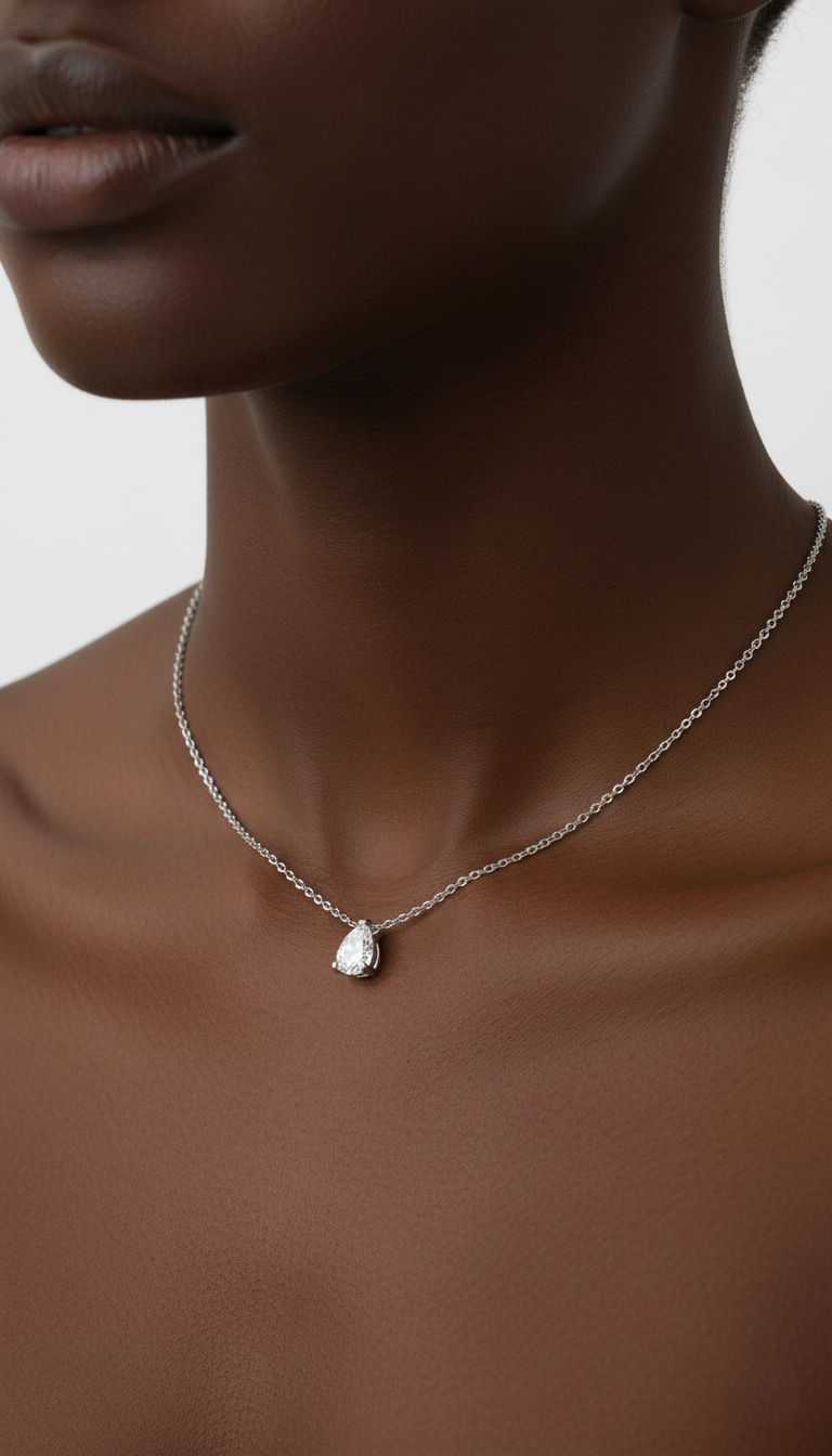 Moonlit Teardrop Necklace