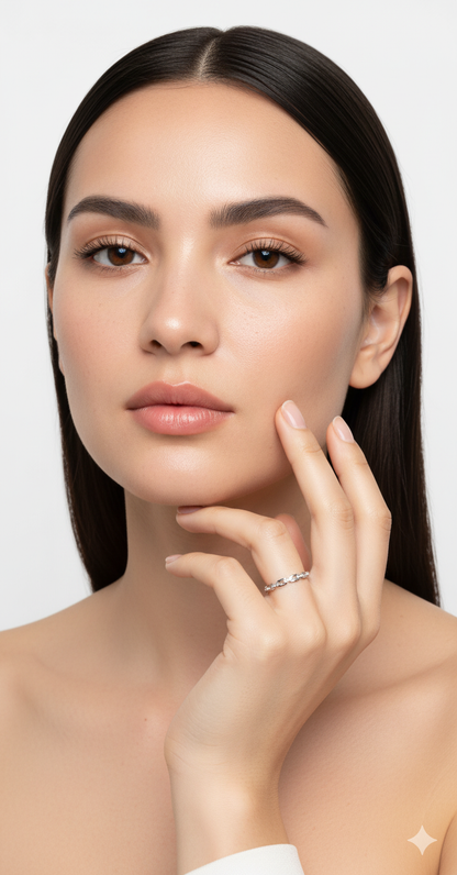 Edelstahl Funkelring