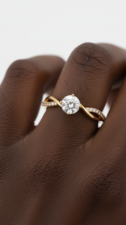 Twirling Brilliance Ring