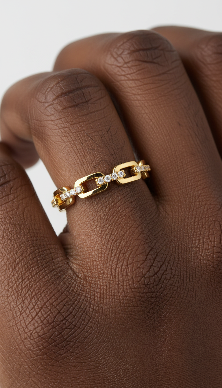 Edelstahl Funkelring