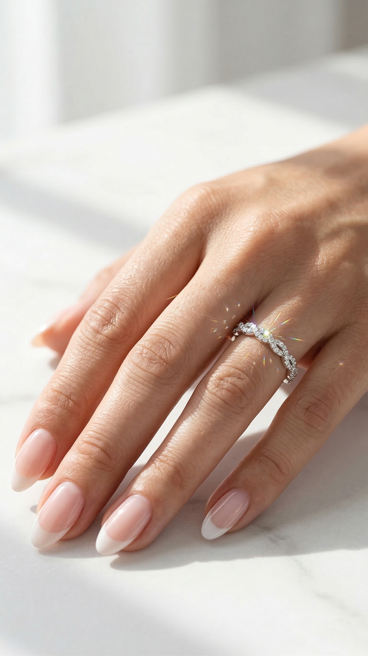 Sparkling Swirl Ring