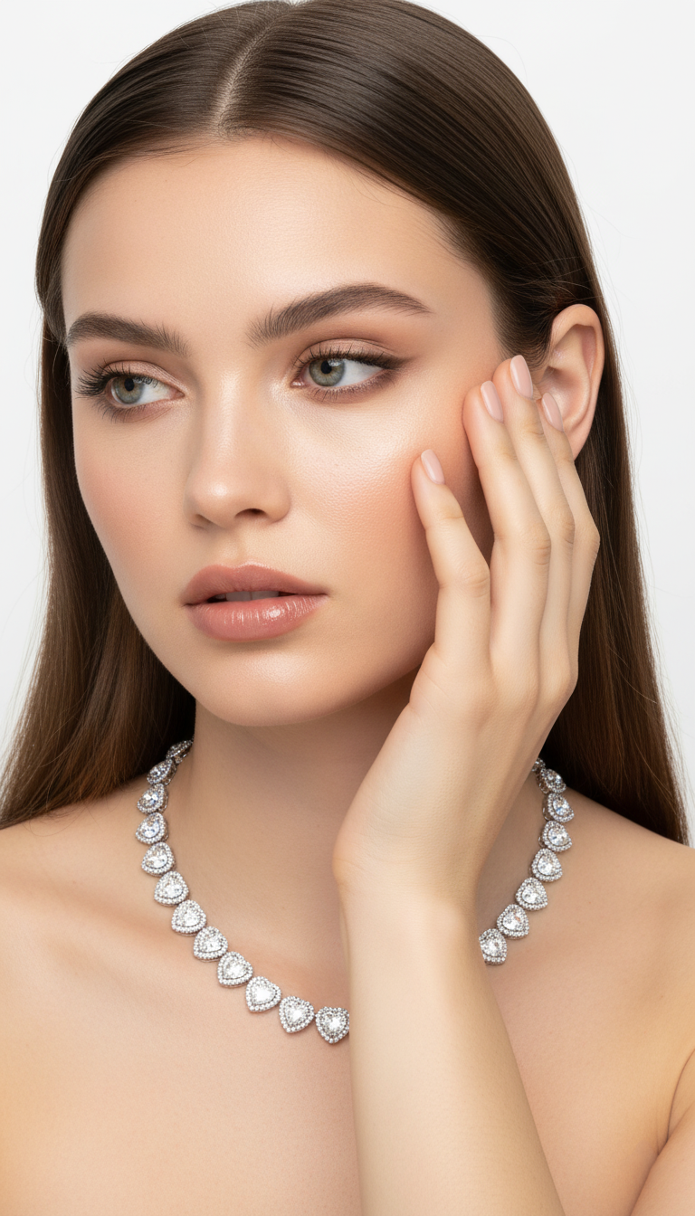 Crystal Hearts Necklace