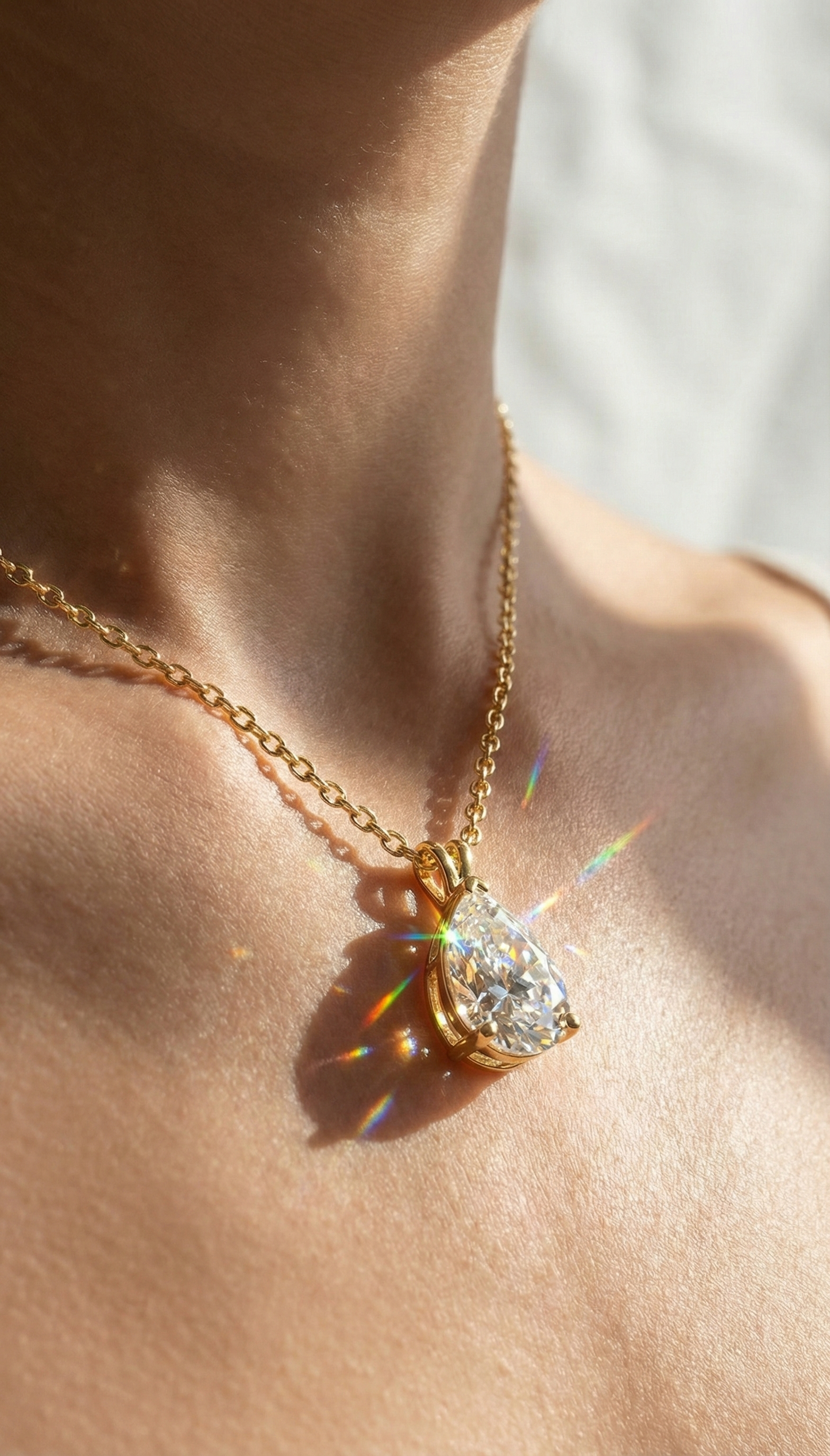 Moonlit Teardrop Necklace