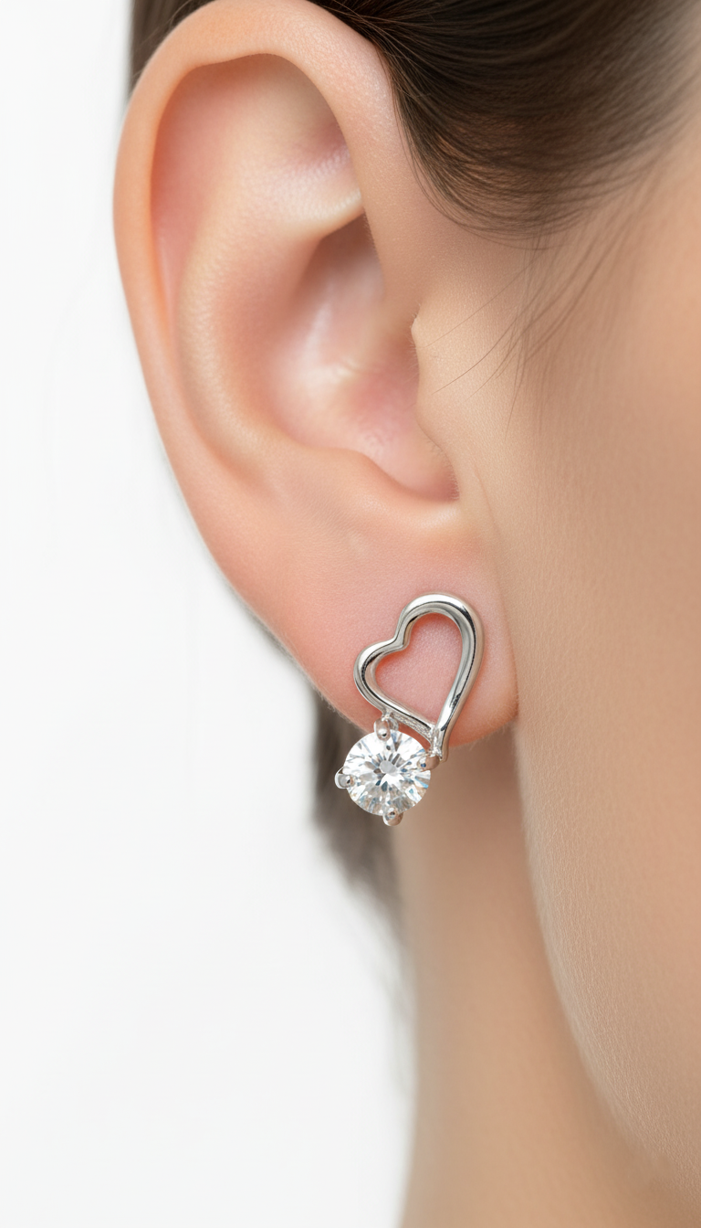 Gleaming Heartbeat Earrings