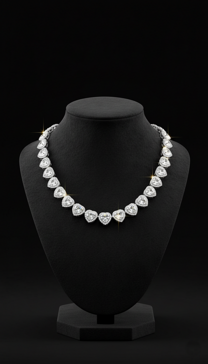 Crystal Hearts Necklace