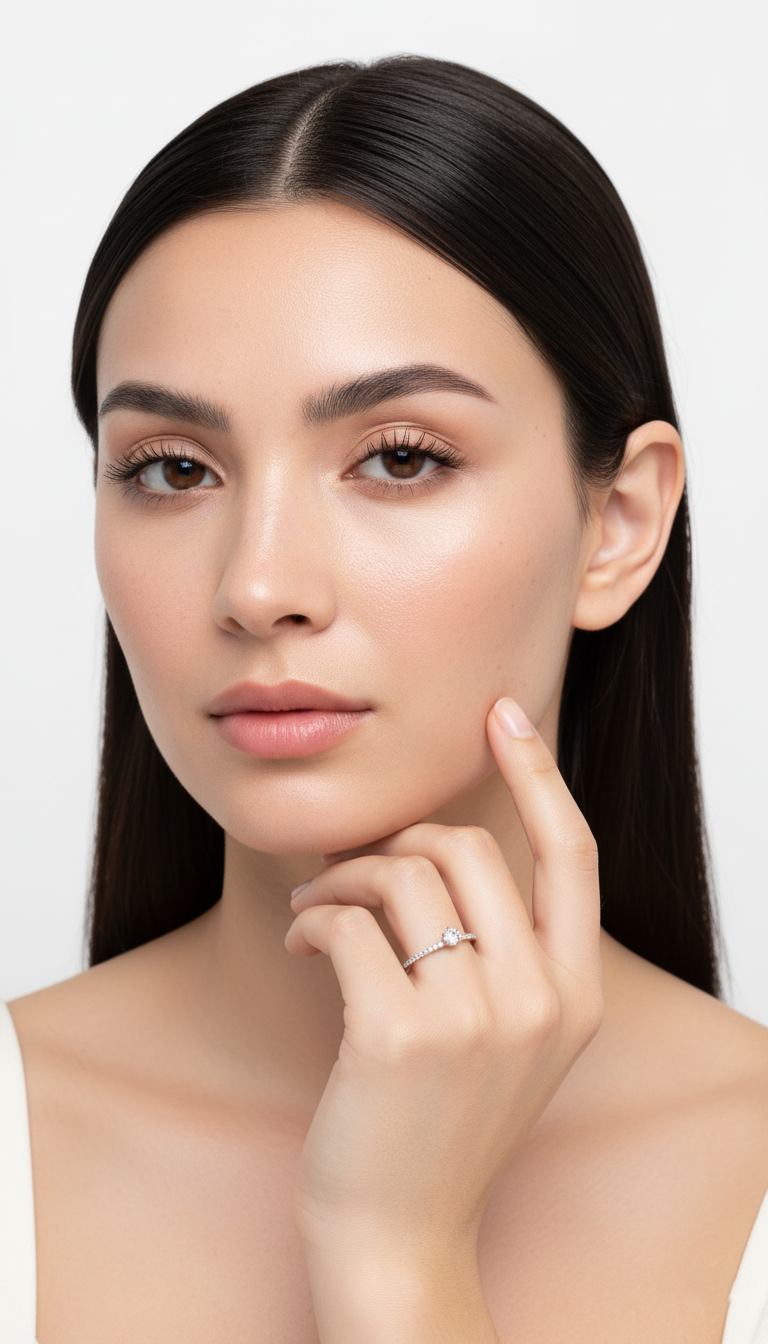 Anillo de cascada de diamantes