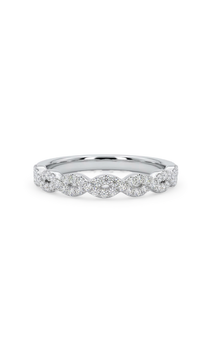Sparkling Swirl Ring