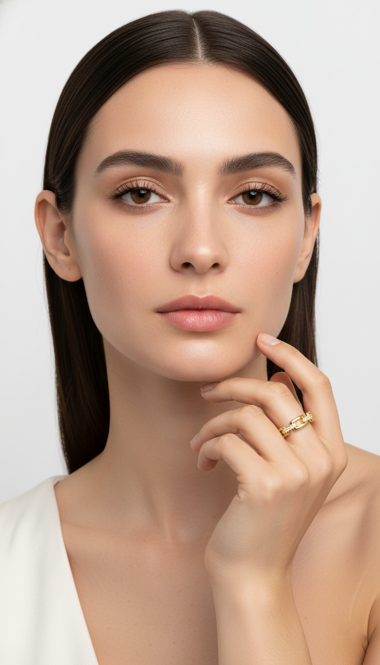 Edelstahl Funkelring