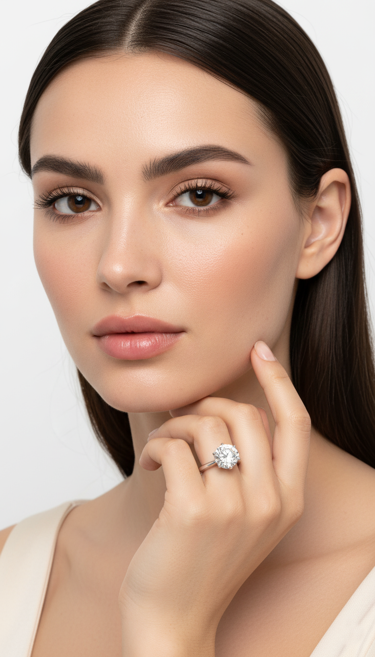 Polerad Strålande Ring