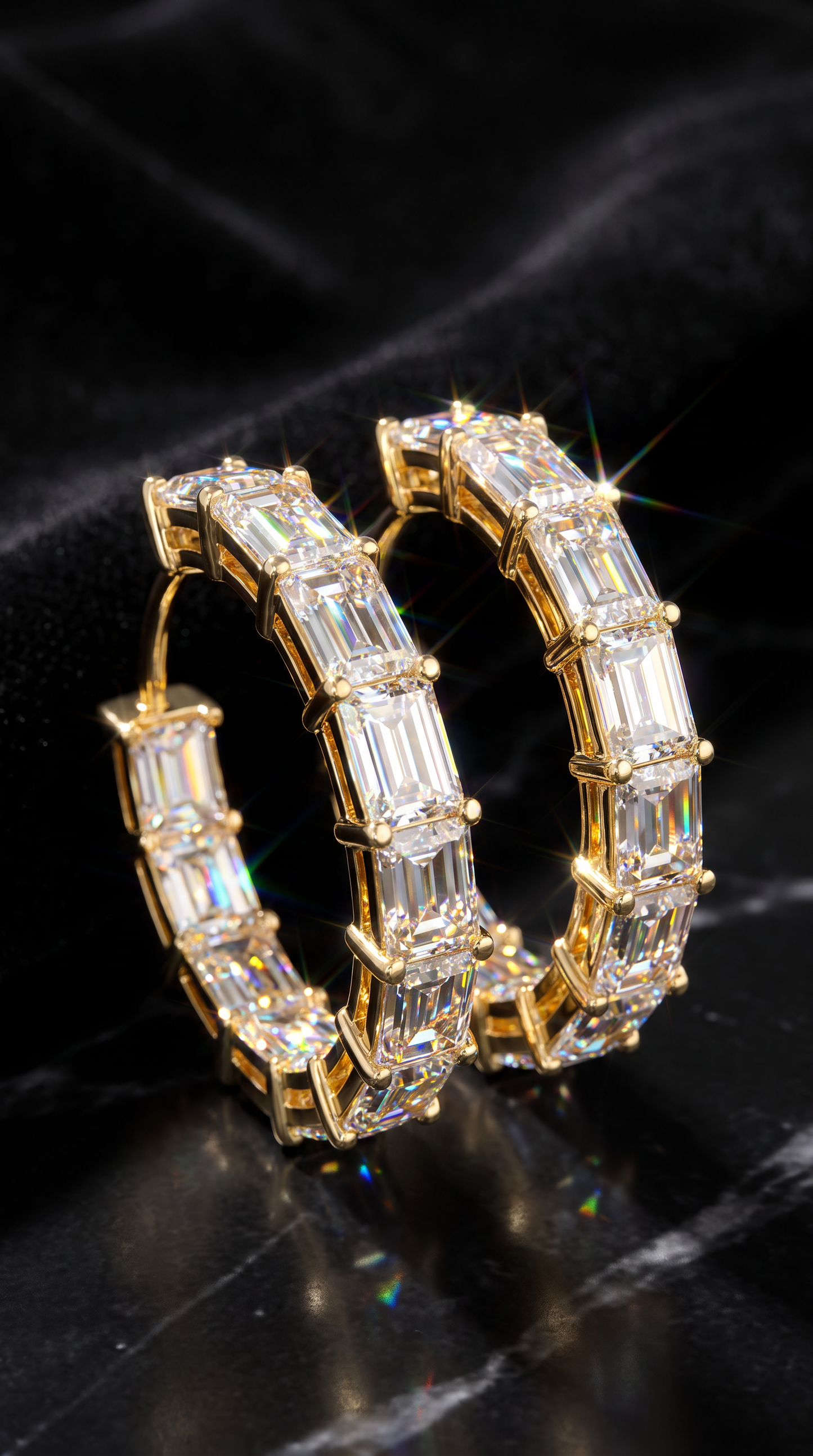 Arctic Ice Hoops Gold