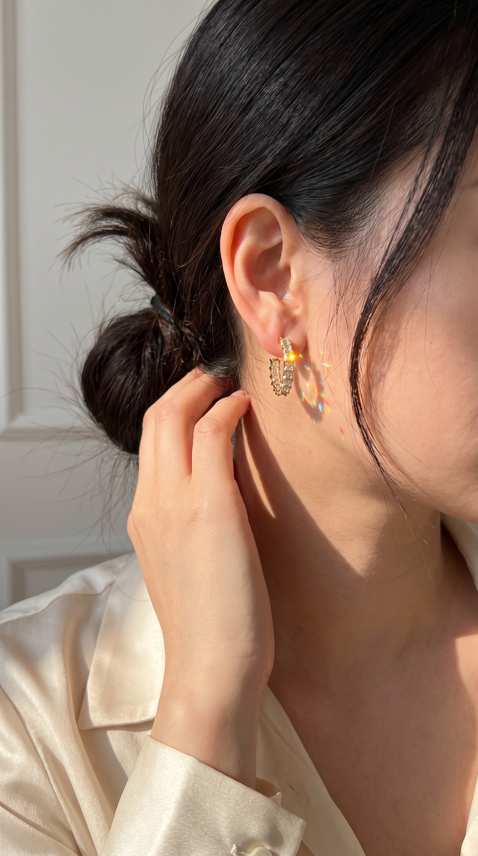 Arctic Ice Hoops Gold