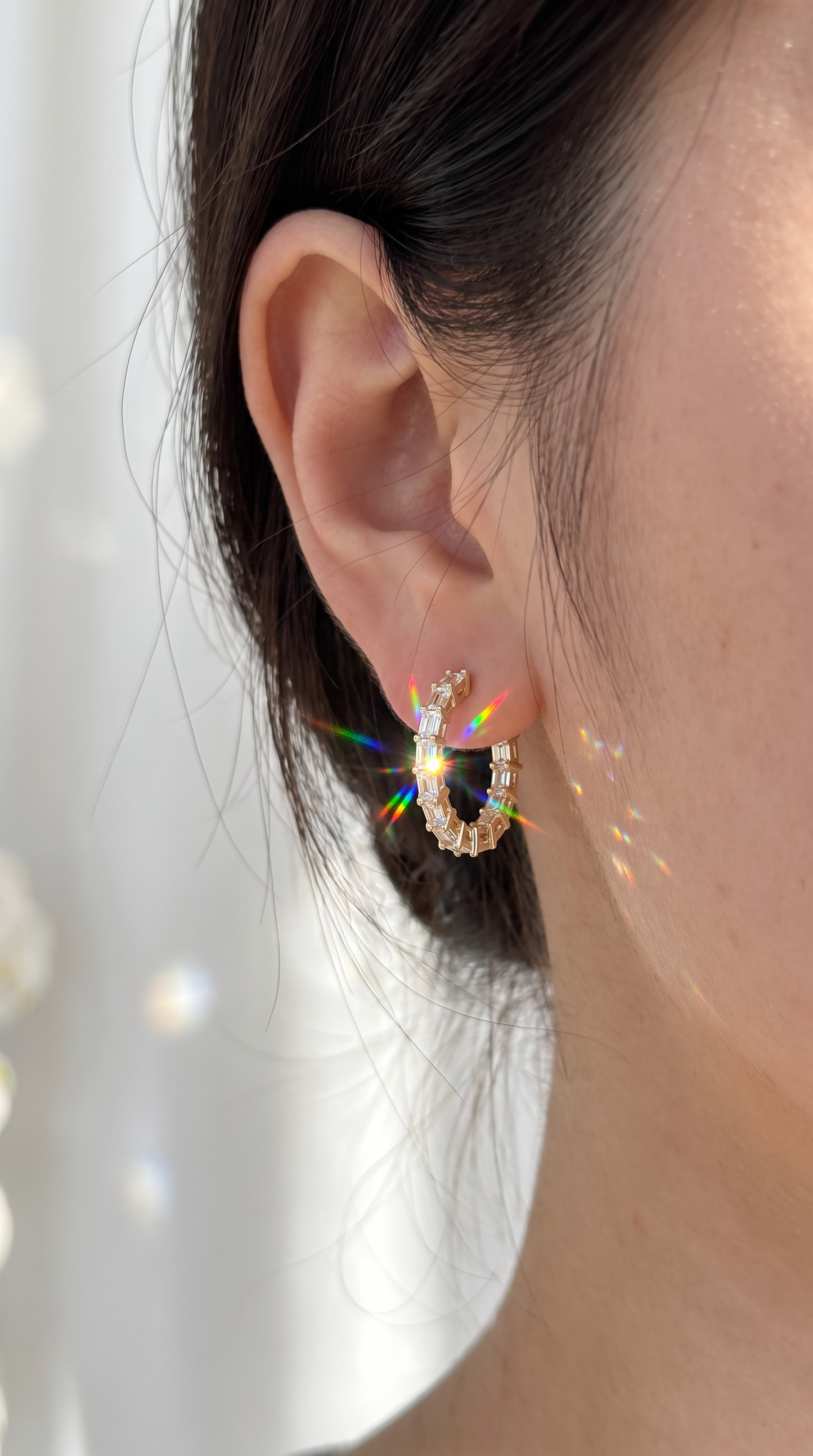 Arctic Ice Hoops Gold