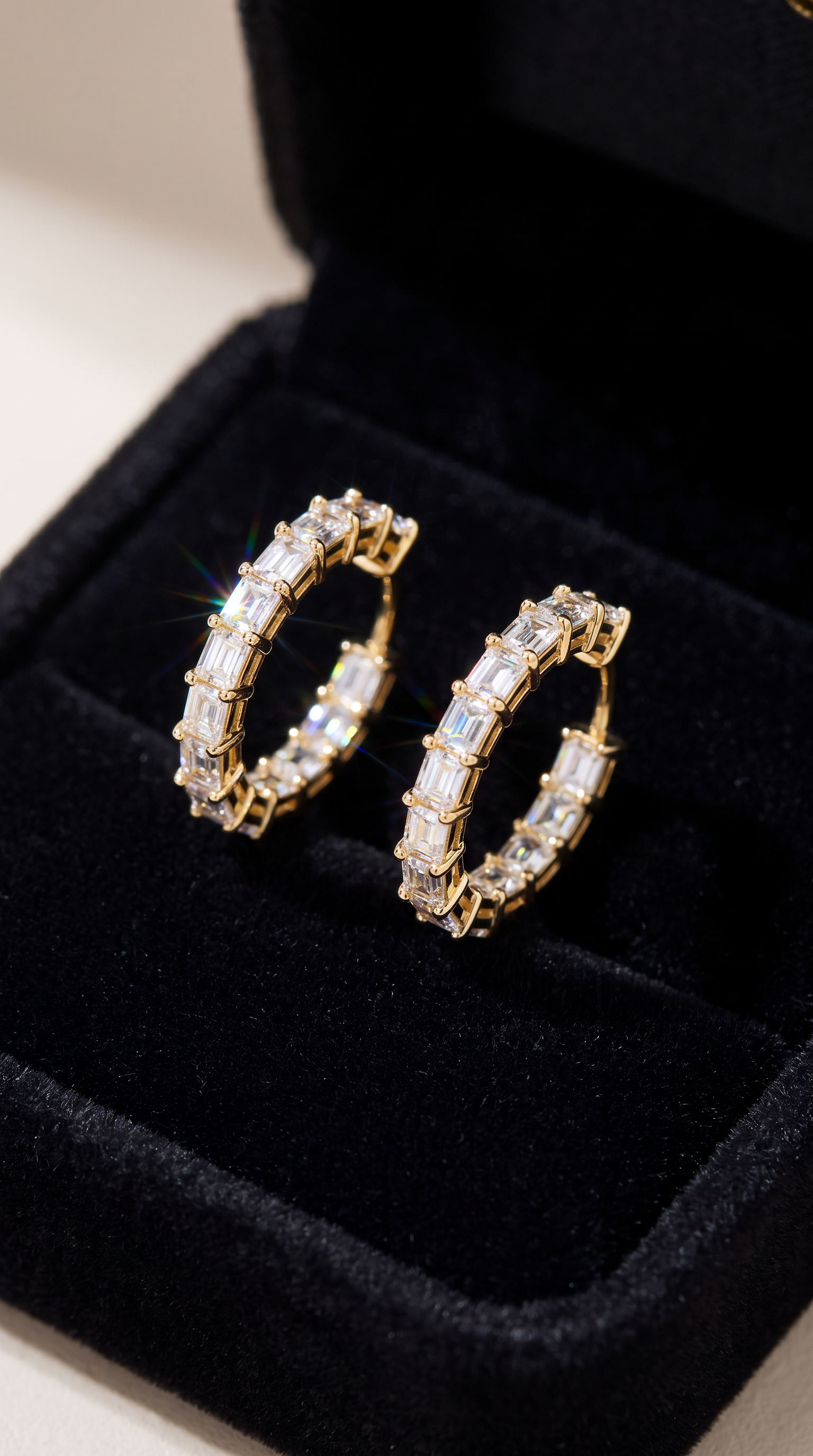 Arctic Ice Hoops Gold