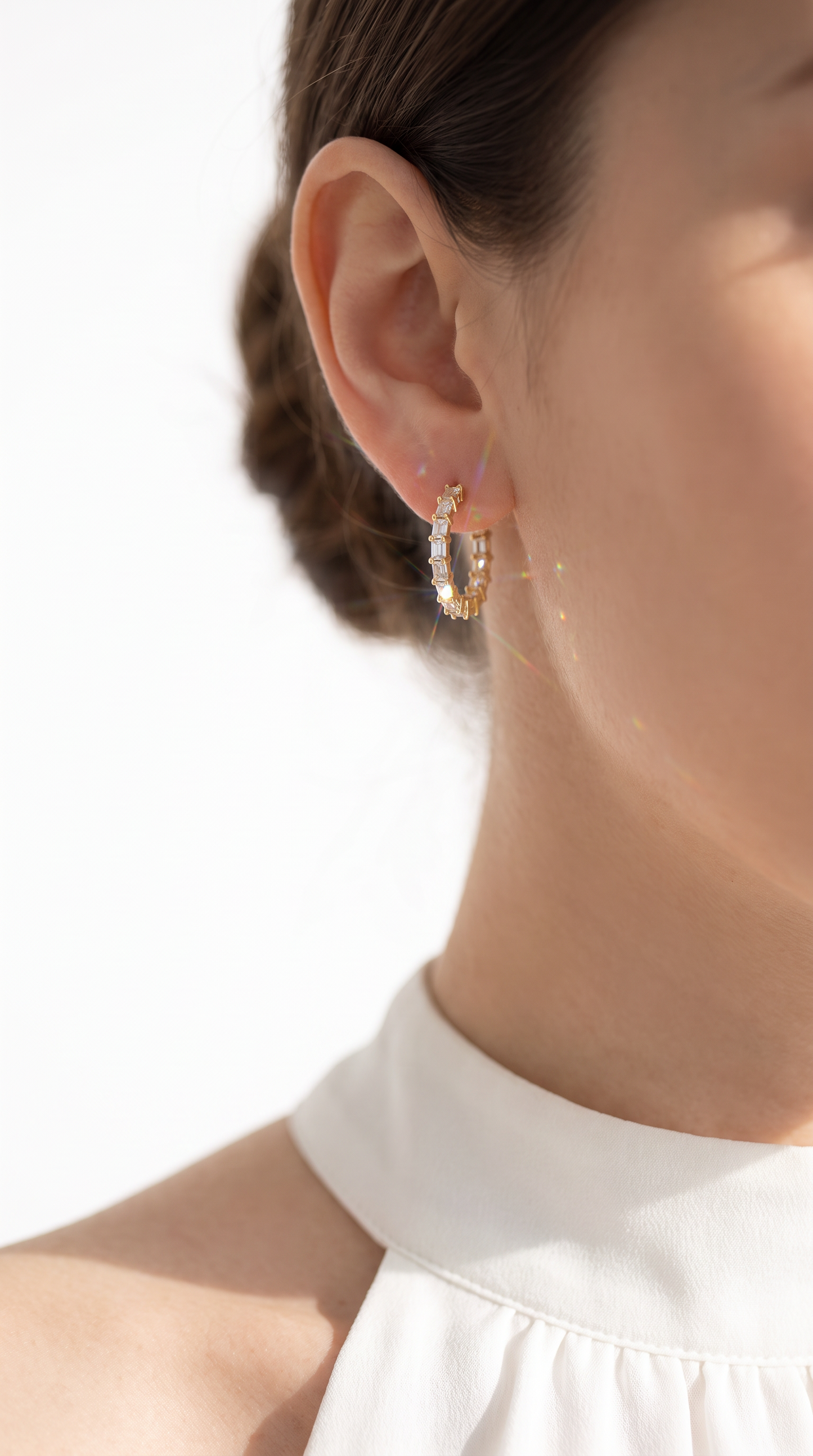 Arctic Ice Hoops Gold