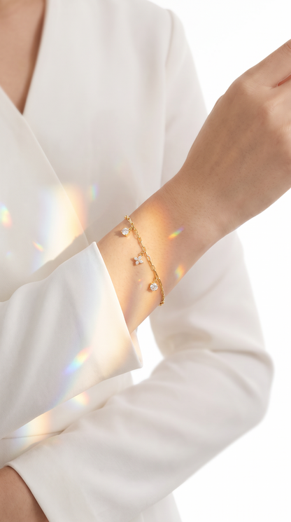 Dancing Drops Bracelet Gold