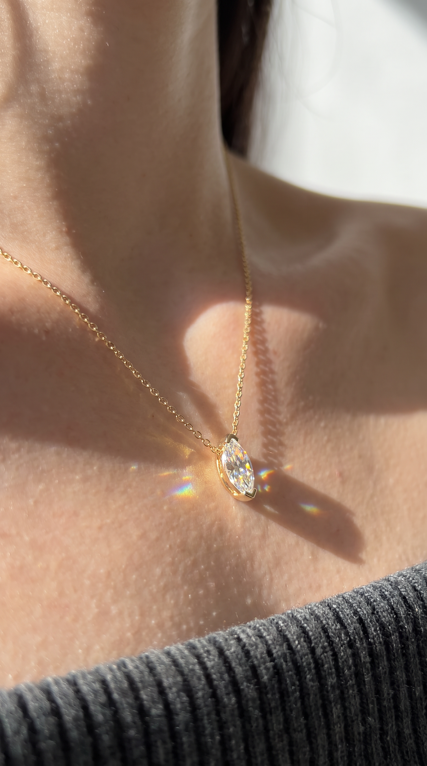 Enchanted Petal Necklace Gold
