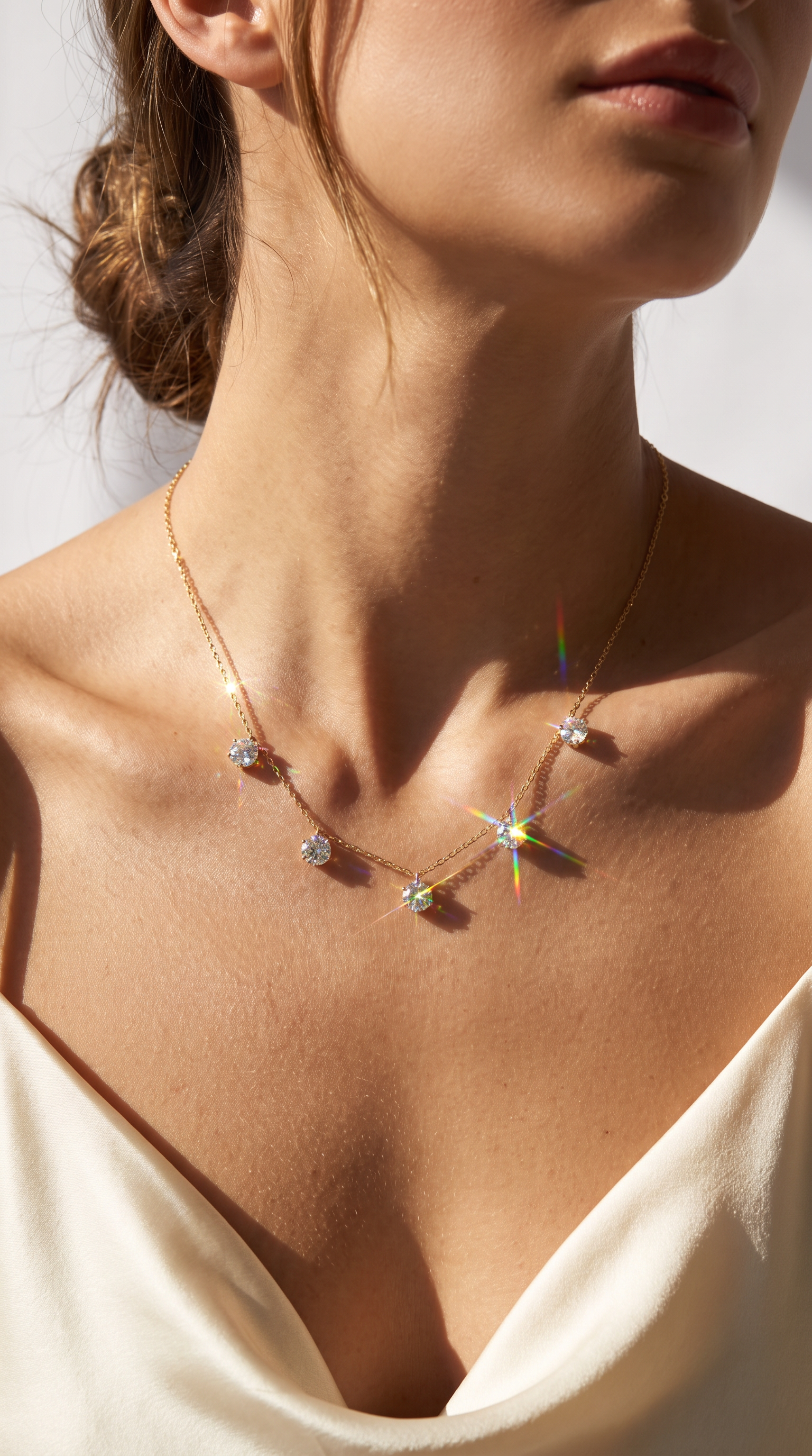 Falling Stars Necklace Gold