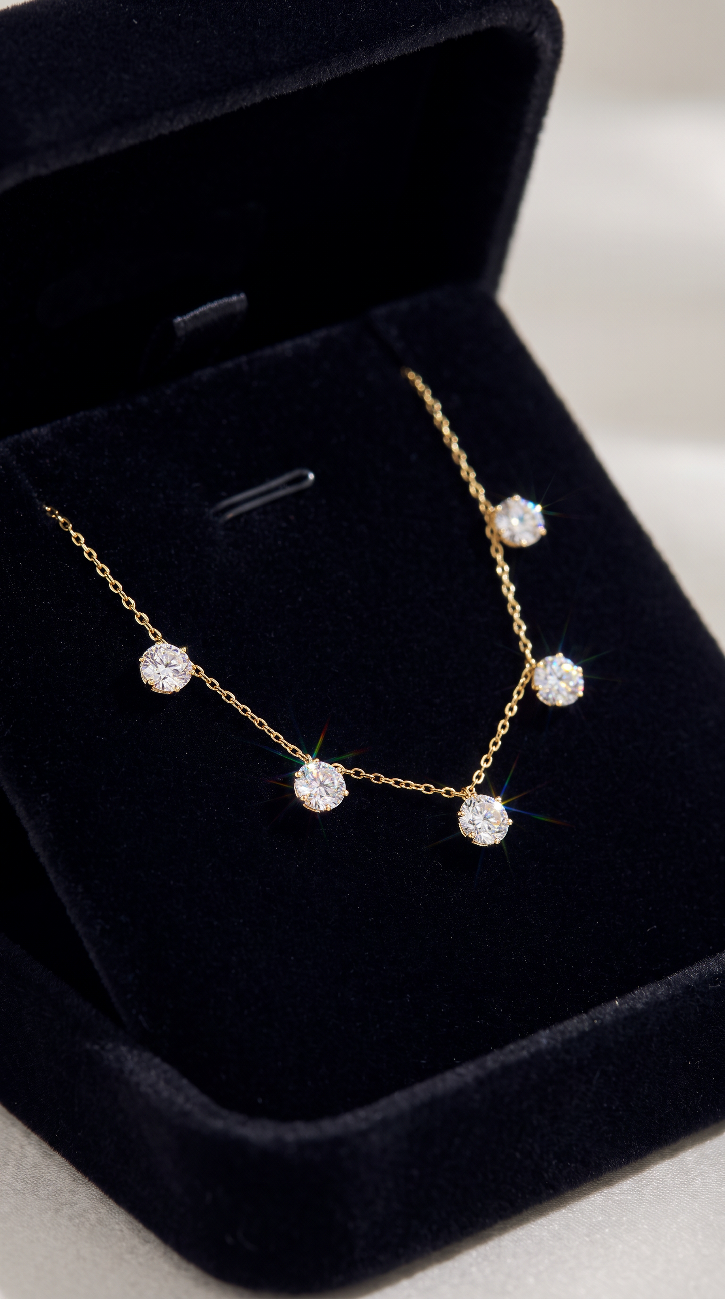 Falling Stars Necklace Gold