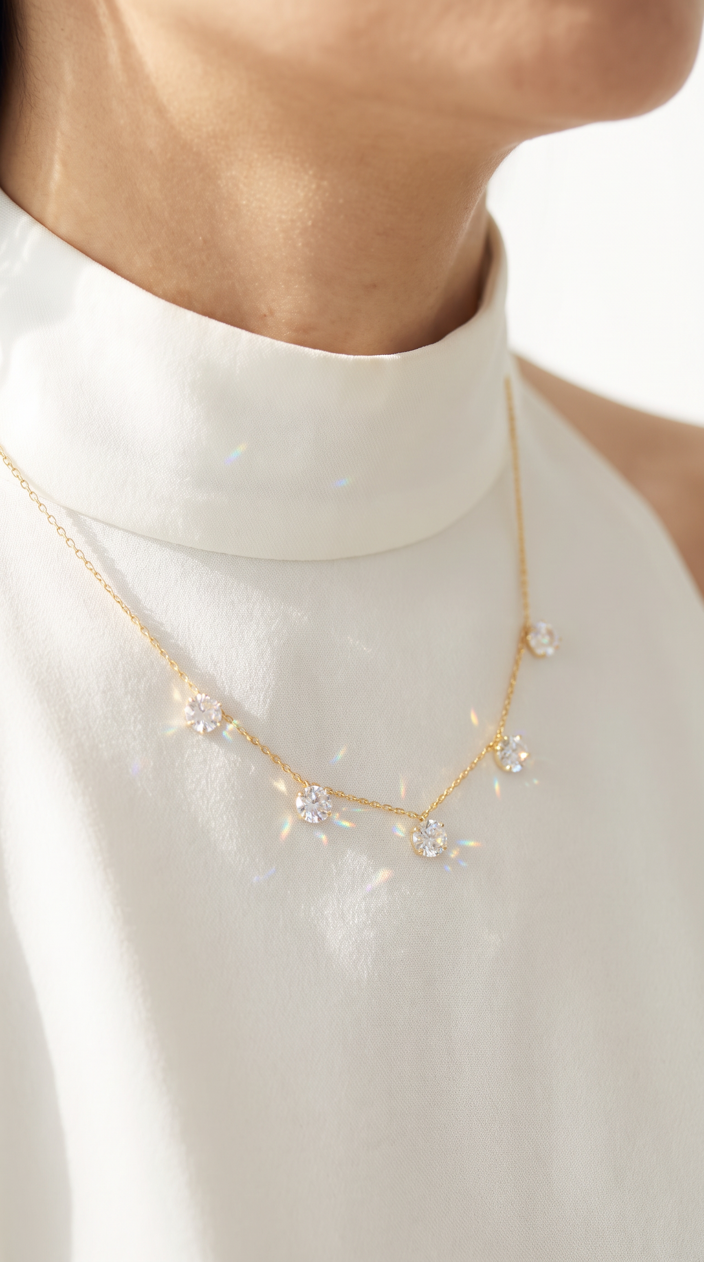 Falling Stars Necklace Gold