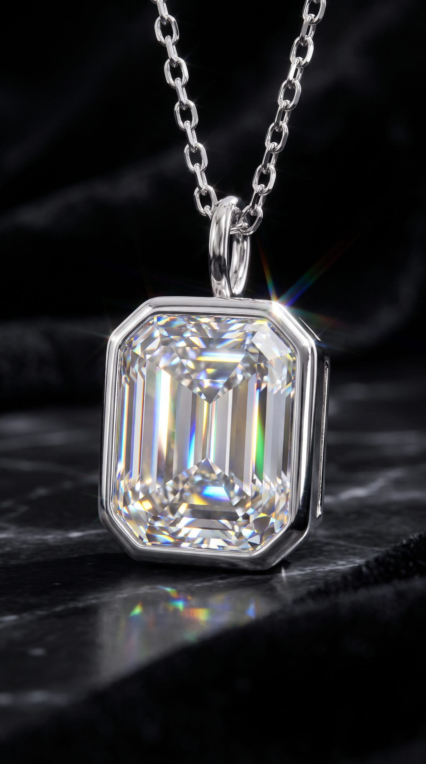 Frosted Prism Necklace