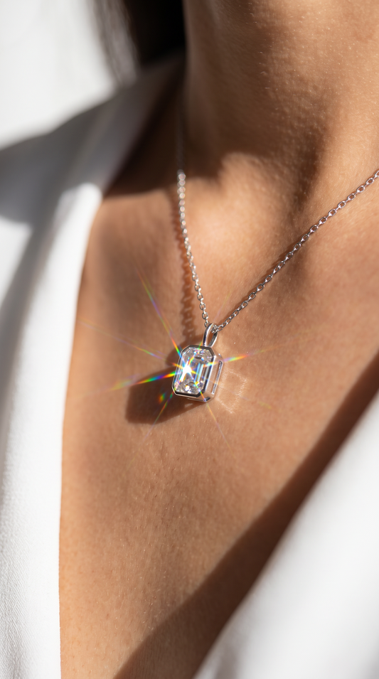 Frosted Prism Necklace