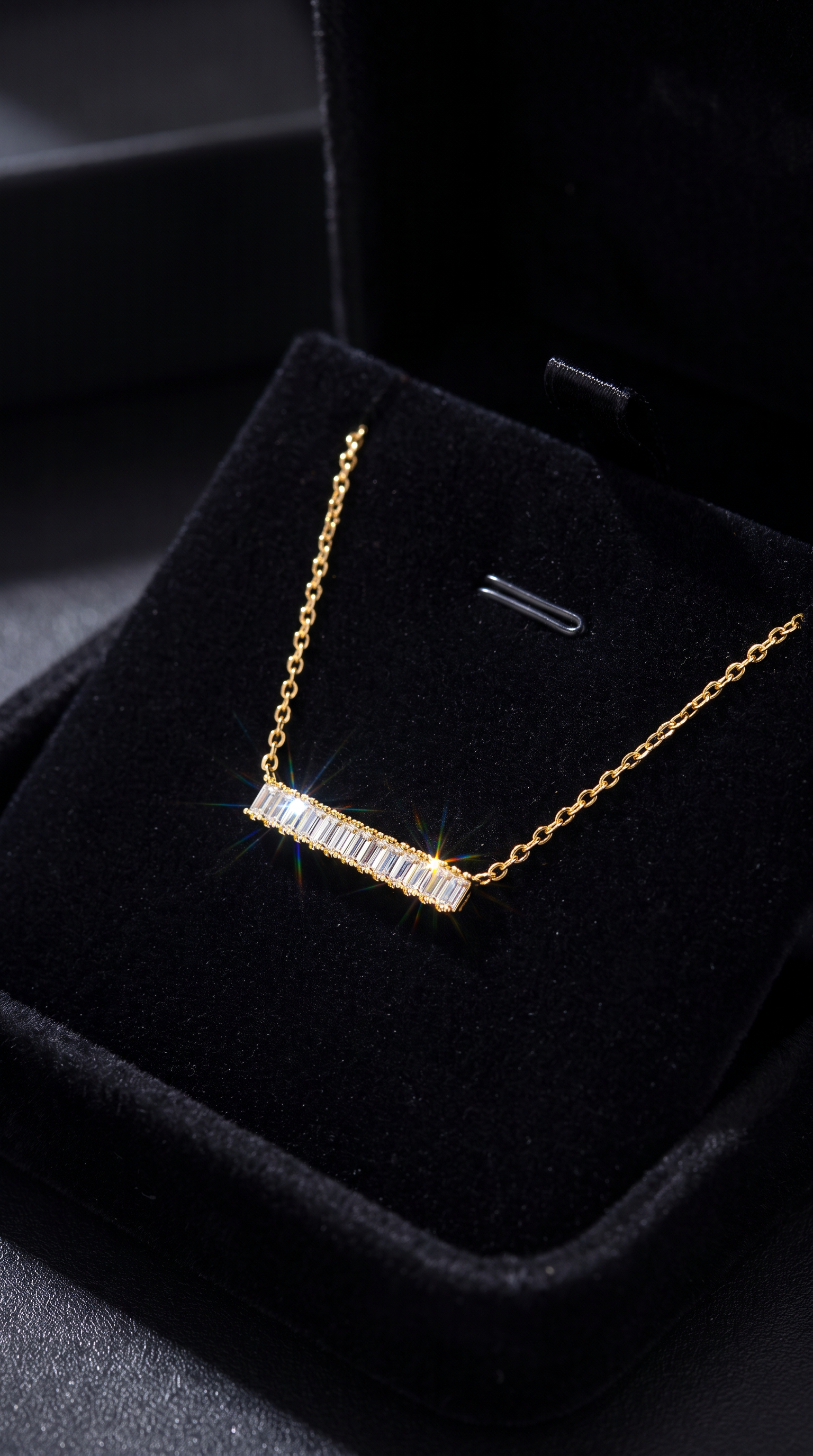 Frozen River Necklace Gold