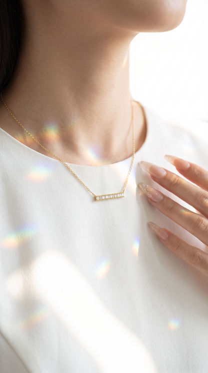 Frozen River Necklace Gold