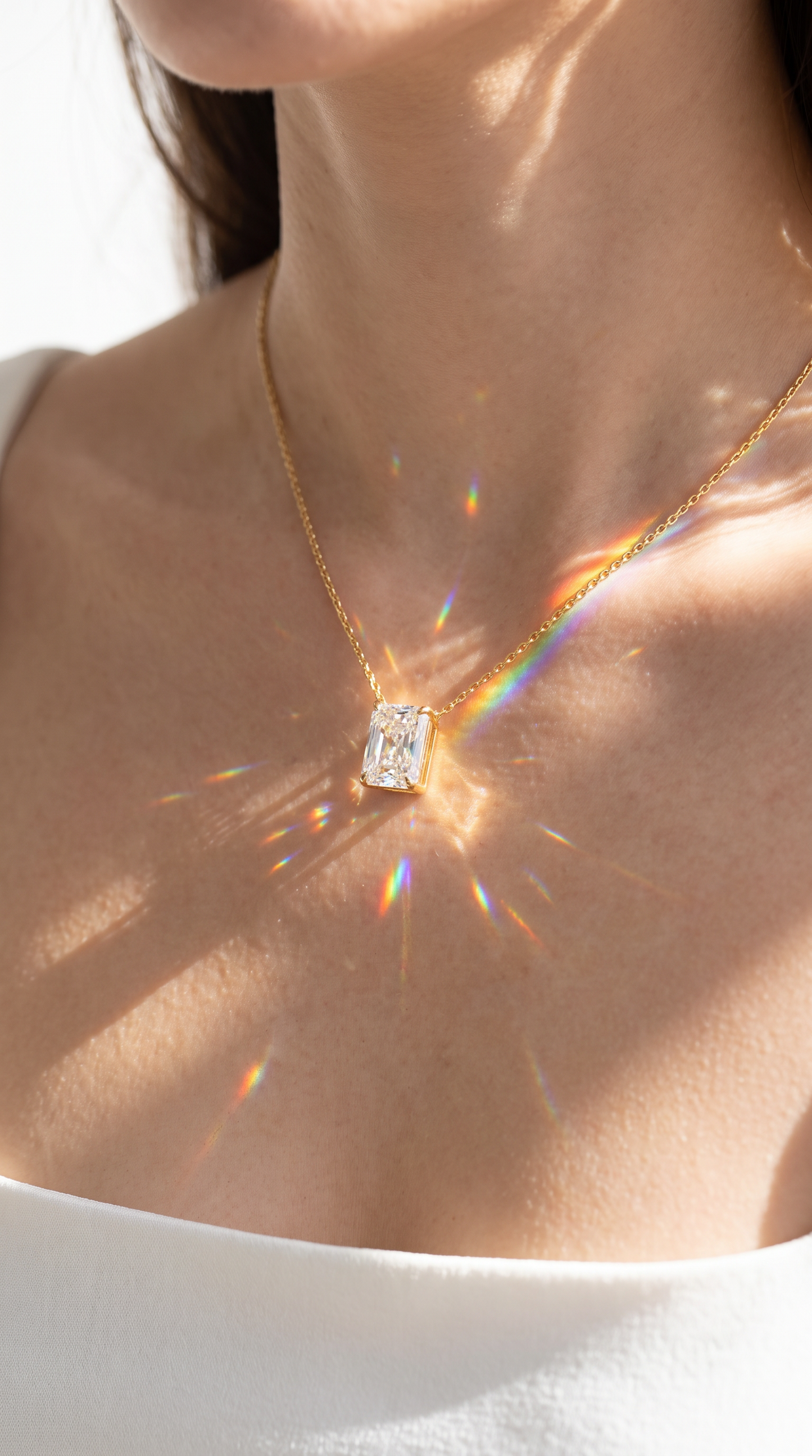 Iceberg Radiance Necklace Gold