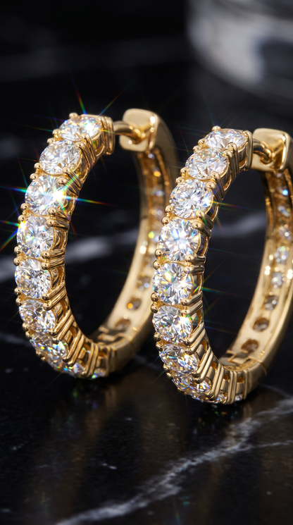 Infinite Sparkle Hoops Gold