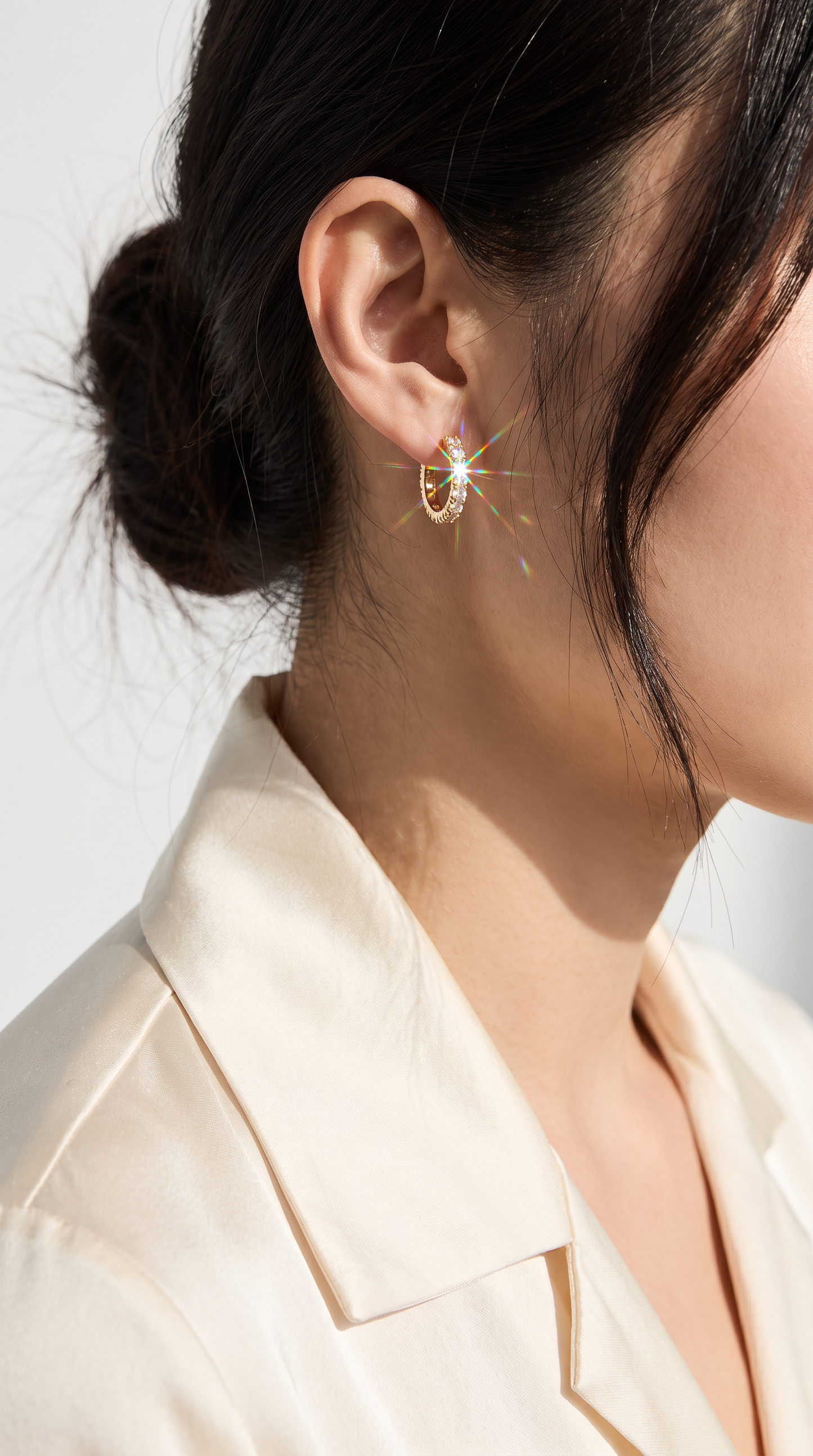 Infinite Sparkle Hoops Gold