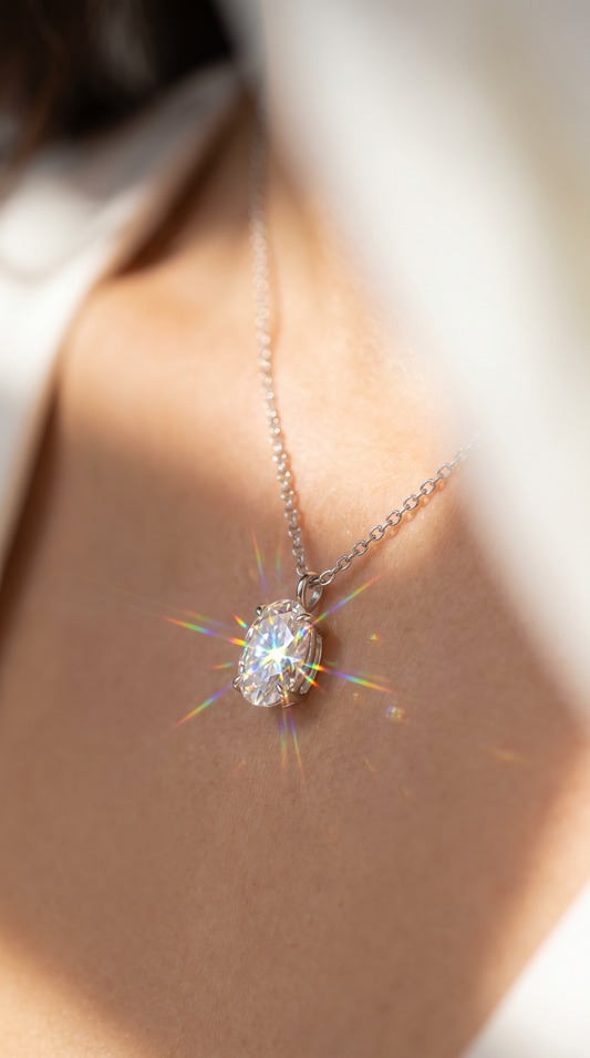 Moonglow Solitaire Necklace