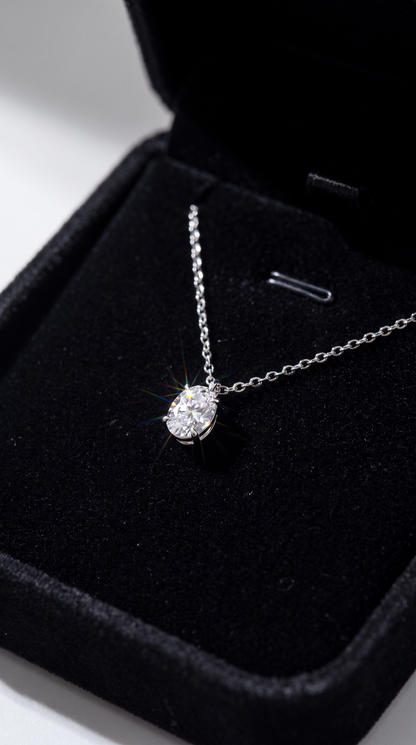 Moonglow Solitaire Necklace