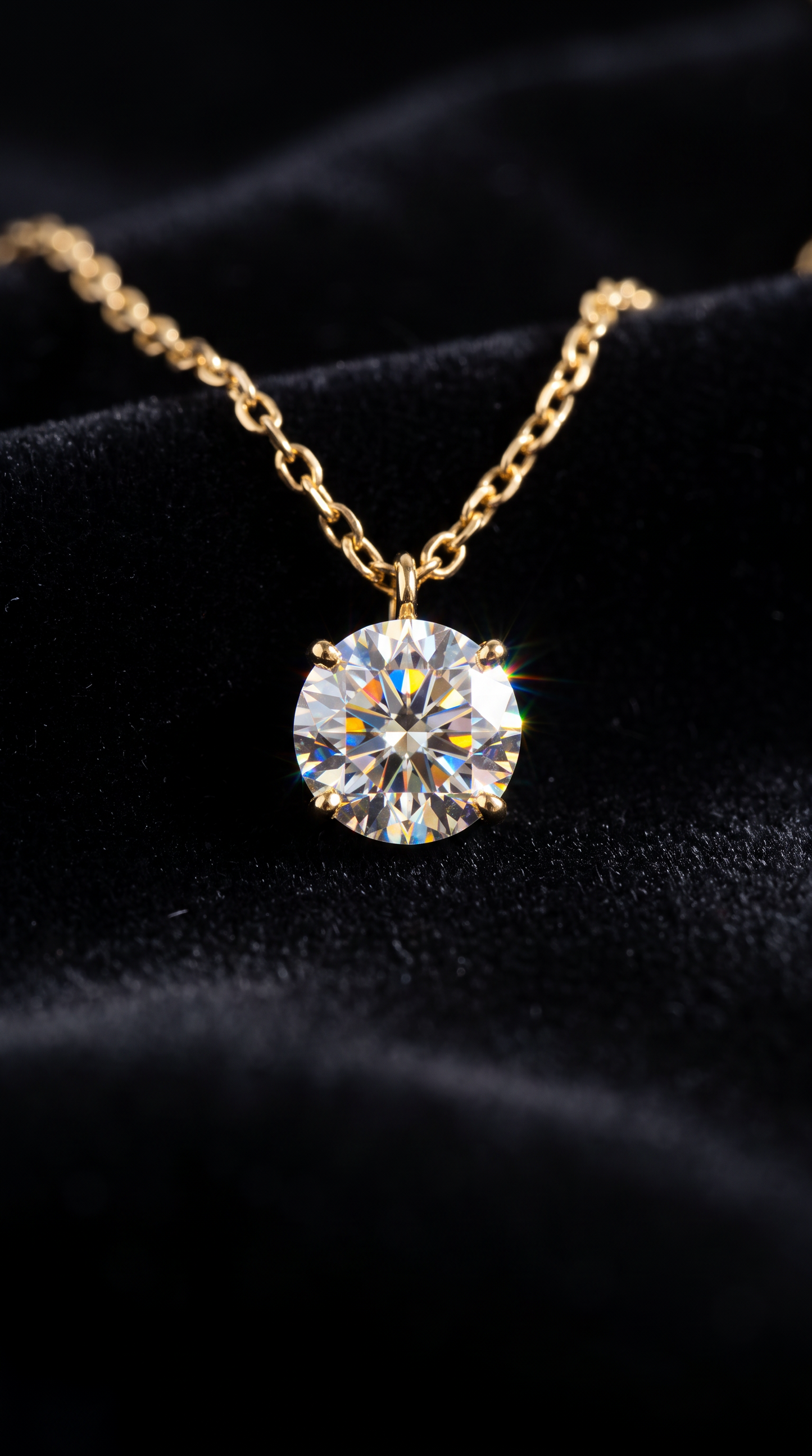 North Star Necklace Gold
