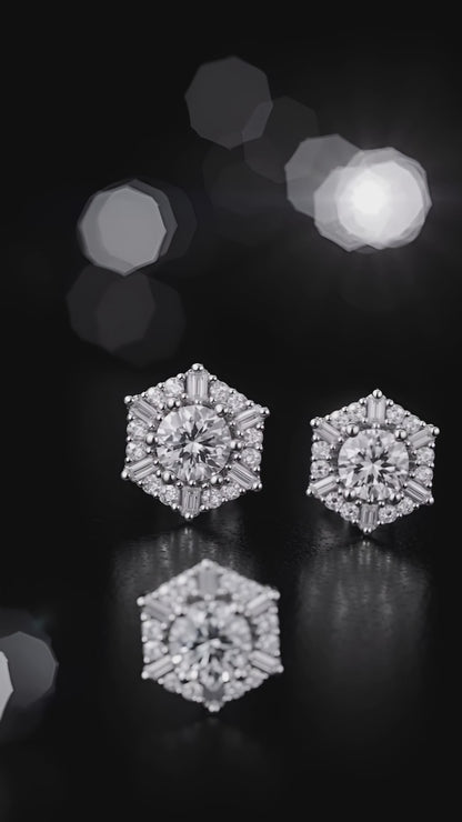 Space Snowflake Earrings