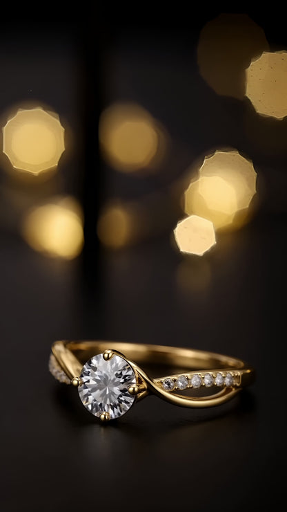 Twirling Brilliance Ring