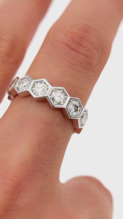 Hexa Hours Ring