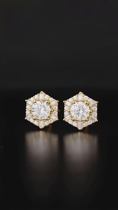 Space Snowflake Earrings