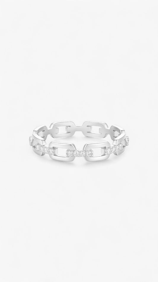 Rostfritt Stål Glittrande Ring