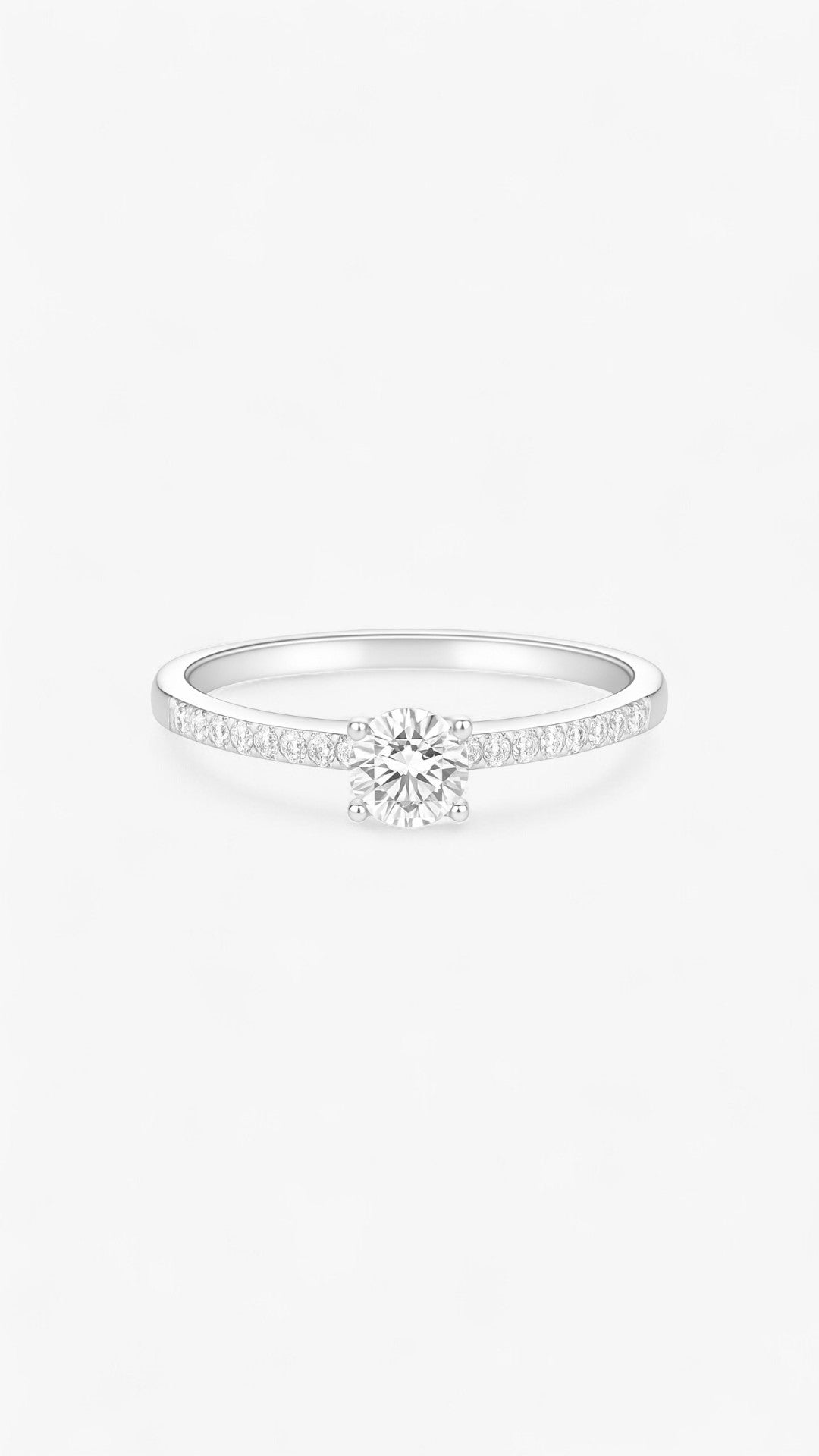 Anillo de cascada de diamantes