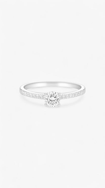 Anillo de cascada de diamantes