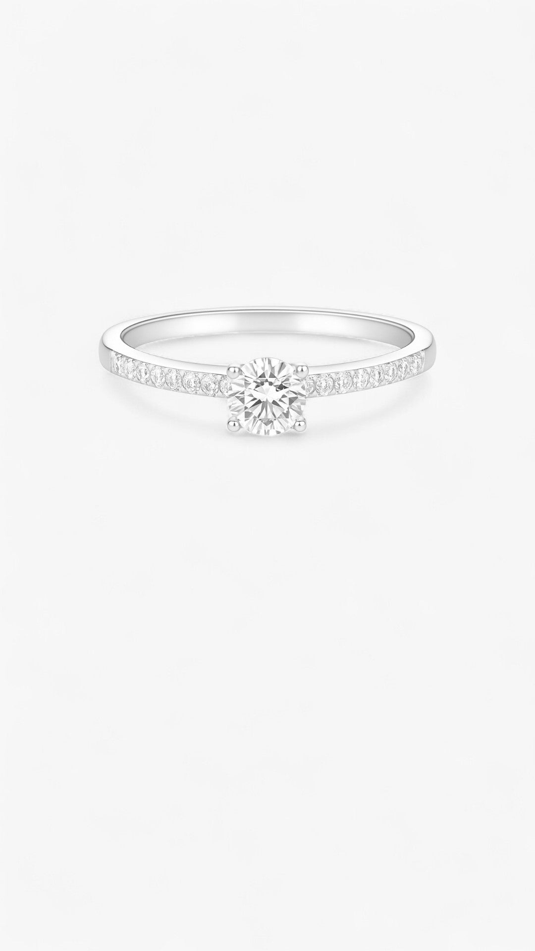 Anillo de cascada de diamantes